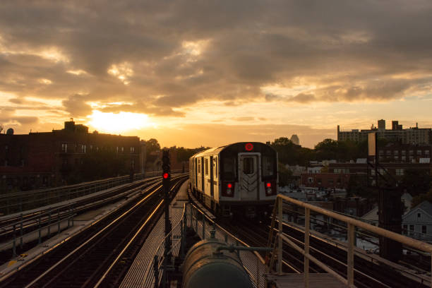 istock Subway at sunset in New York City 1221603474