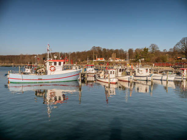 Small harbor in Hoeruphav on the Island Als, Denmark