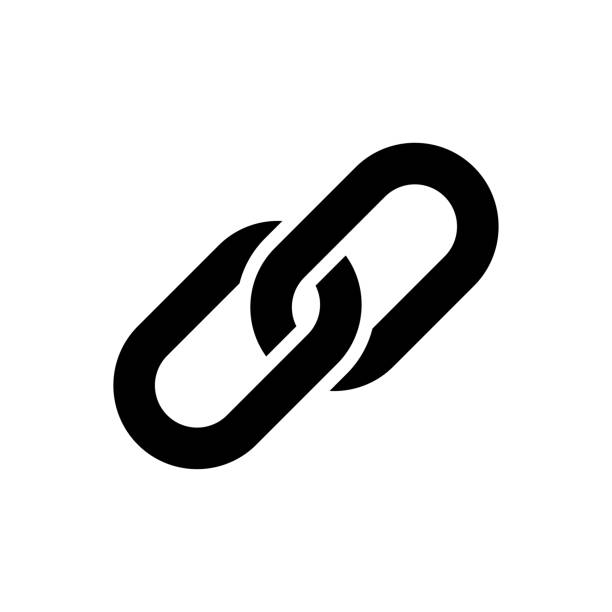 ilustrações de stock, clip art, desenhos animados e ícones de chain icon vector illustration template design trendy - symbol link computer icon connection