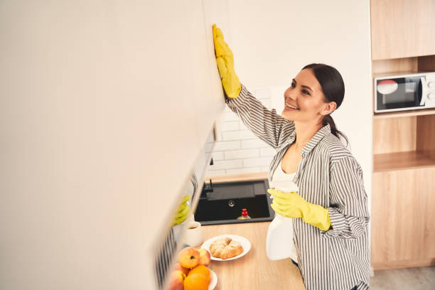 istock Joyful brunette woman spending her day at home 1221605771
