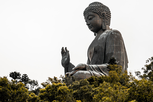 Tian Tan Buddha, also known as the Big Buddha, is a large bronze statue of Buddha Shakyamuni, completed in 1993, and located at Ngong Ping, Lantau Island, in Hong Kong.