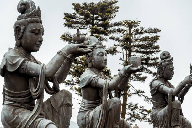 istock Devas Worship Giant Buddha at Hong Kong Temple 1221615460