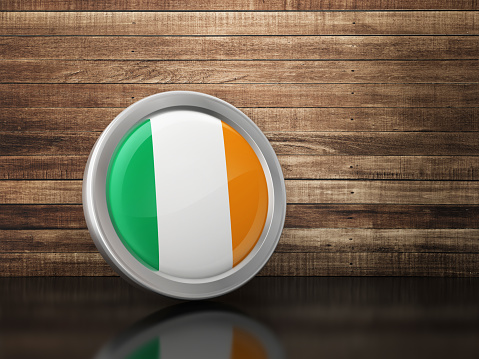 IRISH Flag Icon - 3D Rendering