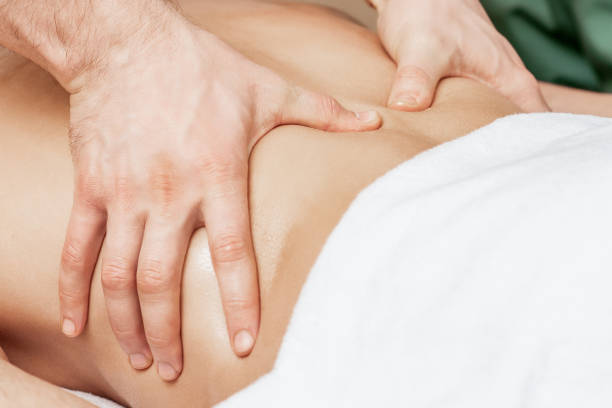 istock Back massage on back of man. 1221619860