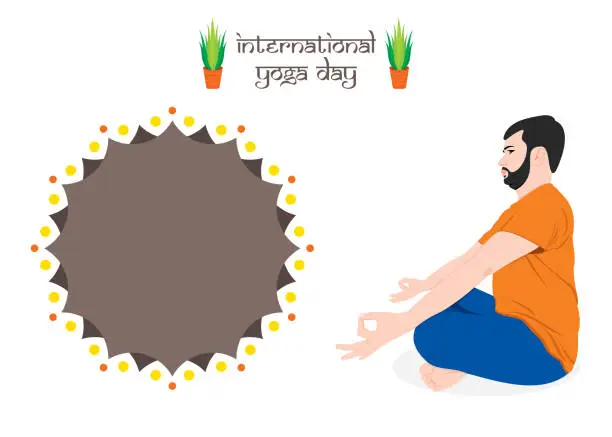 Vector illustration of Illustration of international yoga day