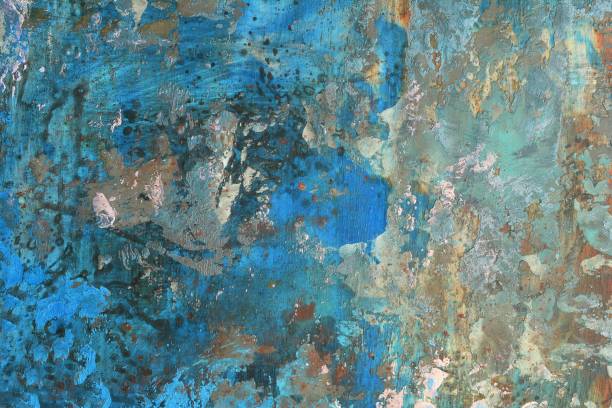 istock Beautiful decorative abstract blue background with different light stains. Art Texture Banner With Space For Text,cement background. 1221621785