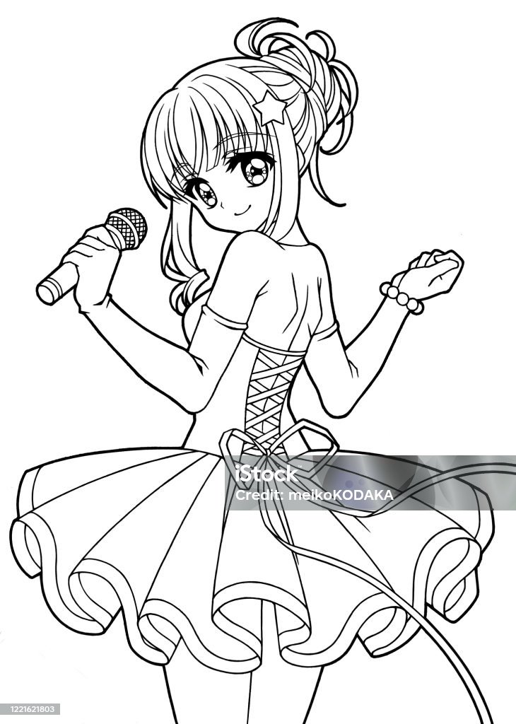Coloring Book For Girls Illustration Stock Illustration - Download Image  Now - Coloring Book - Art Supply, Coloring Book Page - Illlustration  Technique, Celebrities - iStock