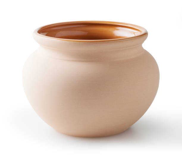 istock Clay pot isolated on white background with clipping path 1221623645