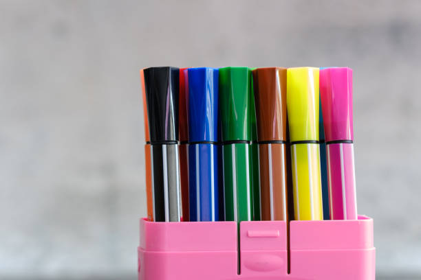 istock colored markers isolated on the white background view 1221625768