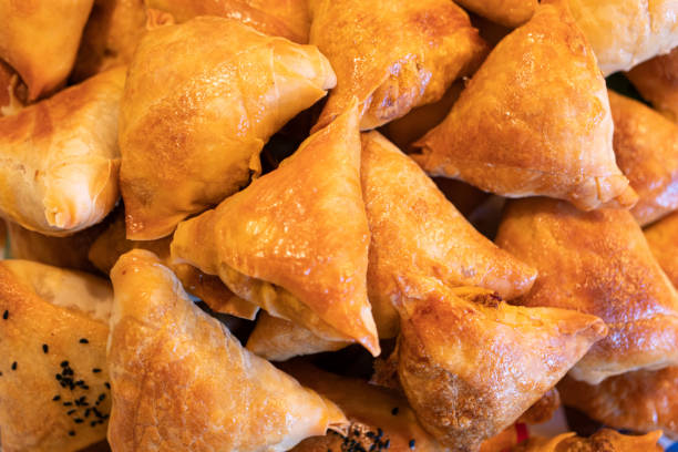 istock Close Up Minced Meat In Savoury Pastry 1221625985