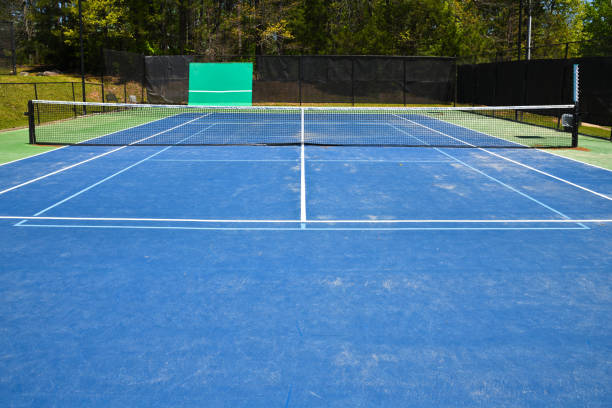istock Empty Tennis Courts during Coronavirus Pandemic 1221626629