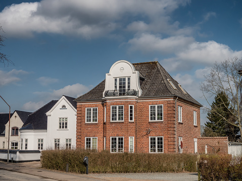 Traditional home built of bricks in Graasten, Denmark