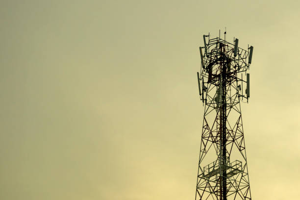 istock Mobile phone communication tower transmission  signal  leash 1221628701