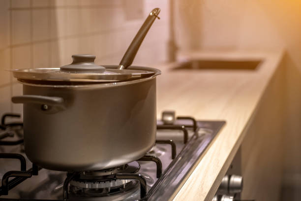 istock The pot is on the electric stove 1221628859
