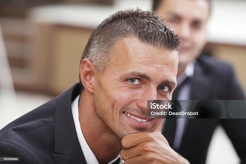 Reifer Geschäftsmann am meeting - Lizenzfrei Arbeitsstätten Stock-Foto