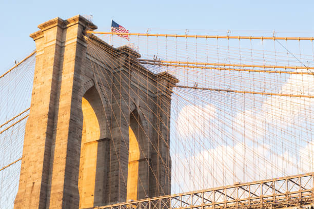 istock Beautiful Brooklyn Bridge at sunset 1221631441
