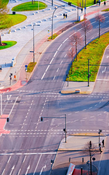 istock Aerial view on road in Potsdamer Platz reflex 1221632477