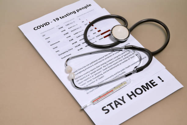 istock COVID-19 Document for testing people over the world. Analysis of tested people. We advise, STAY HOME ! 1221634085