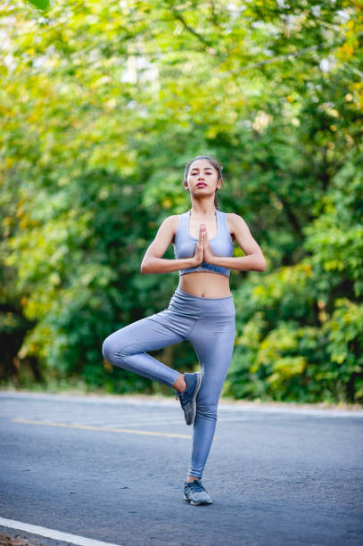 istock Women exercise happily for good health. Exercise concept 1221634673