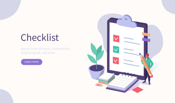 denetim listesi - checklist stock illustrations
