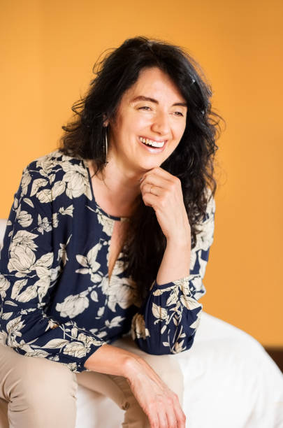 istock Beautiful woman laughing 1221636354