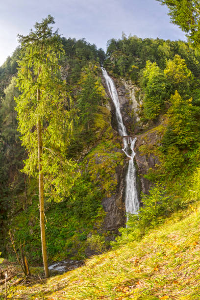 istock Waterfall in lake in the Poschiavo 1221636403