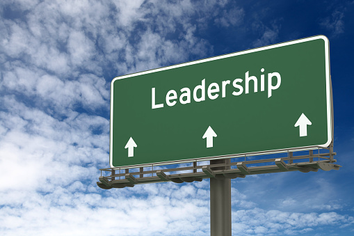 Leadership success motivation highway sign