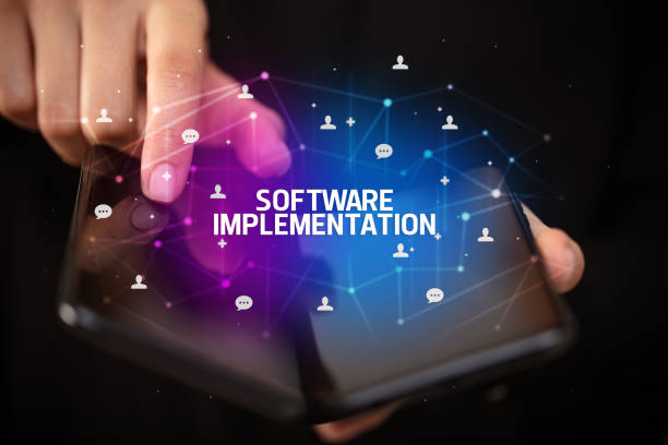 istock Businessman holding a foldable smartphone, new technology concept 1221637317