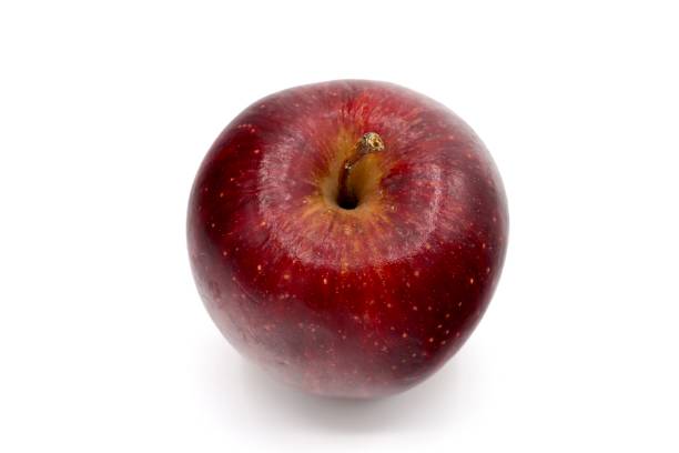 istock A close up of a red apple top down 1221637396