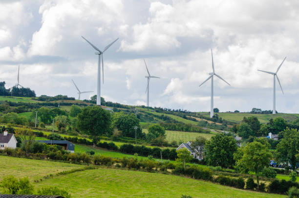 istock Wind turbine at Bindoo Wind Farm, Ireland 1221637593