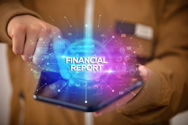 istock Businessman holding a foldable smartphone, new business concept 1221638173
