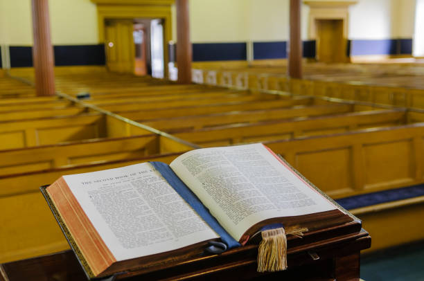 istock A bible sits open on the altar of a church 1221638549