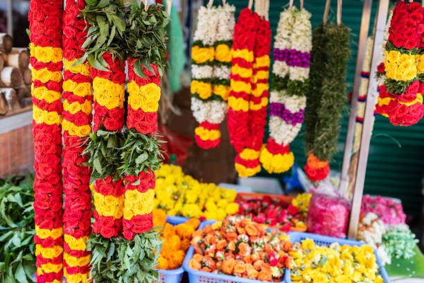 istock Colorful flower garlands 1221642758