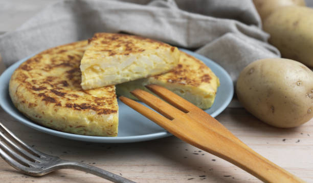 istock Potato omelette and traditional Spanish egg 1221642893