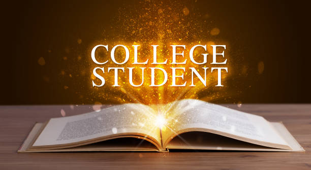 istock Educational inscription coming out from an open book 1221647344