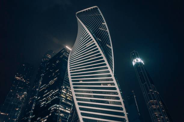 istock Moscow City twisted skyscraper 1221649343
