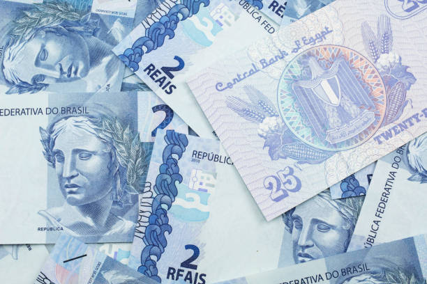 istock A twenty five Egyptian piastres note with Brazilian two reais bank notes 1221651614