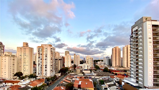 Wide open view of São Paulo neighborhood Brooklin in south of the city