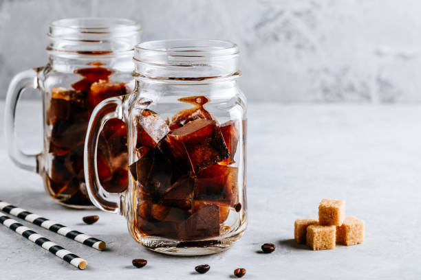 Coconut Milk Thai Iced Coffee with Coffee Ice Cubes