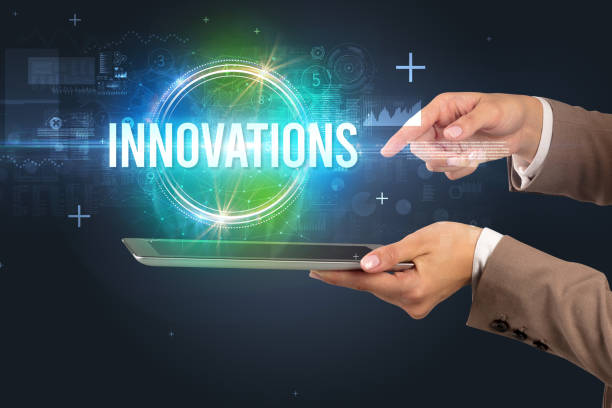 istock Close-up of a touchscreen, new tech concept 1221653170