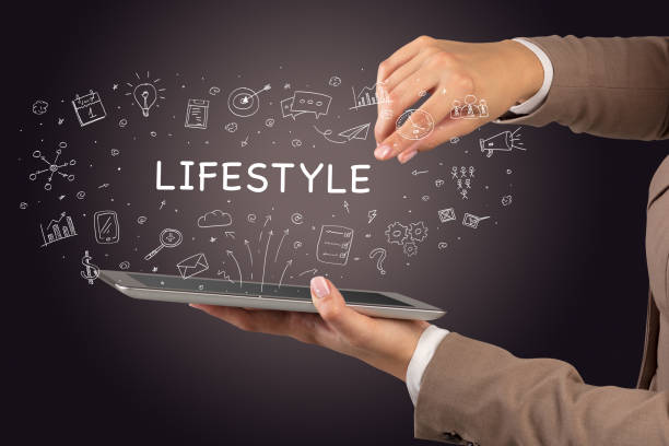 istock Close-up of a touchscreen, social media concept 1221653322