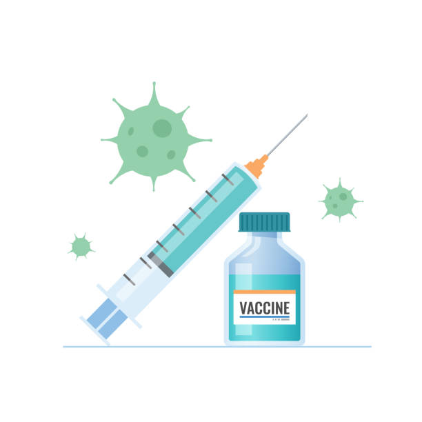 冠狀病毒共19疫苗、注射劑、疫苗瓶、載體插圖 - 注射疫苗 插圖 幅插畫檔、美工圖案、卡通及圖標