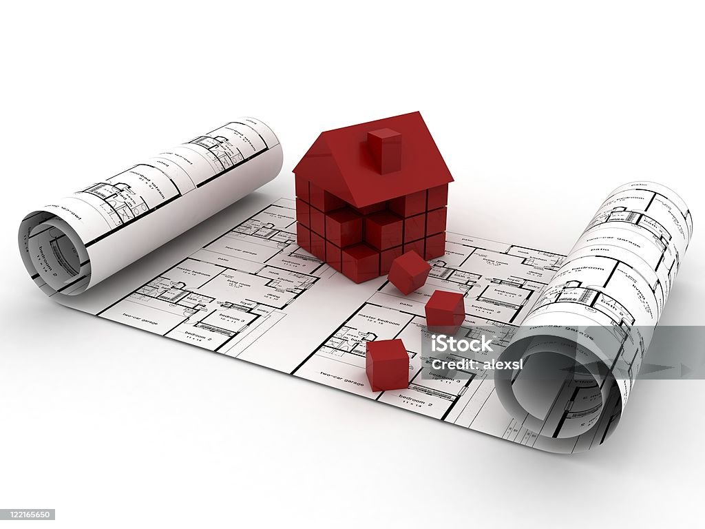 하우스 계획 - 로열티 프리 0명 스톡 사진