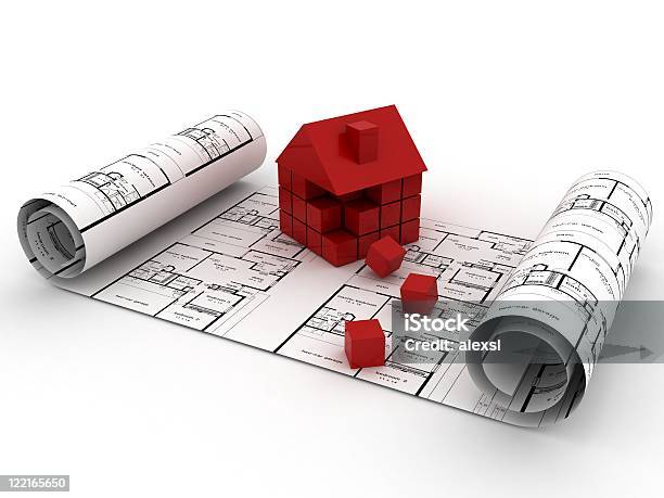 Dom Planowanie - zdjęcia stockowe i więcej obrazów Architektura - Architektura, Bez ludzi, Białe tło