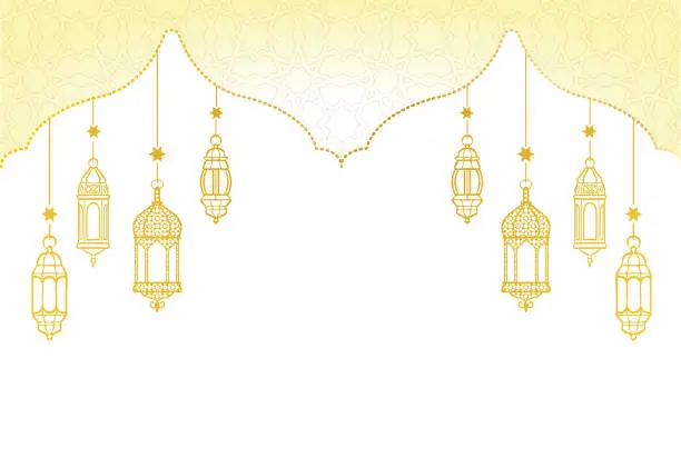 Vector illustration of Ramadan Candles