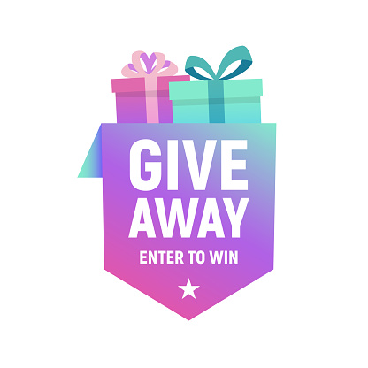 Giveaway Banner Template For Social Media Enter To Win Poster Gift Box