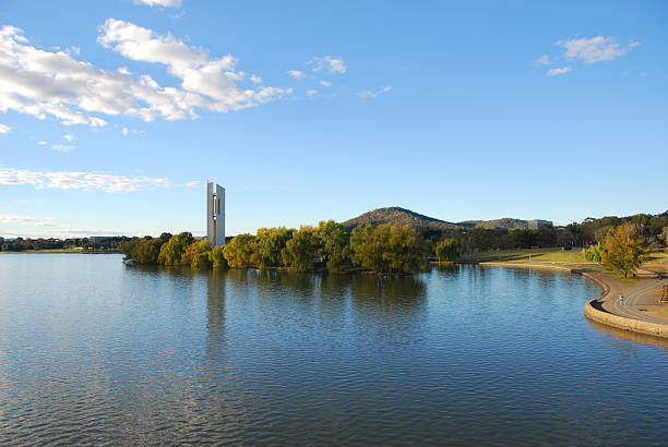 Canberra, ACT, Lake Burley Griffin, Australia  carillon stock pictures, royalty-free photos & images