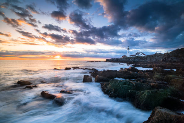 istock Portland Head Light in Maine at Sunrise 1221663770