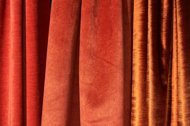 istock Dense textile and boucle textile which are orange in color. Background, texture 1221666986