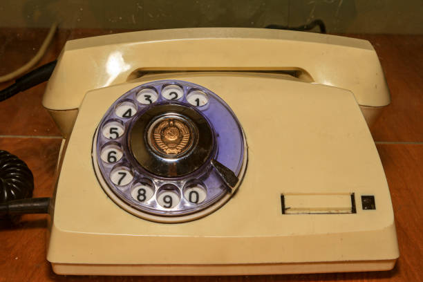 istock Old vintage soviet union telephone 1221667141